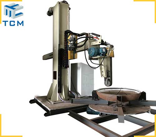 Automatic dished head polishing machine