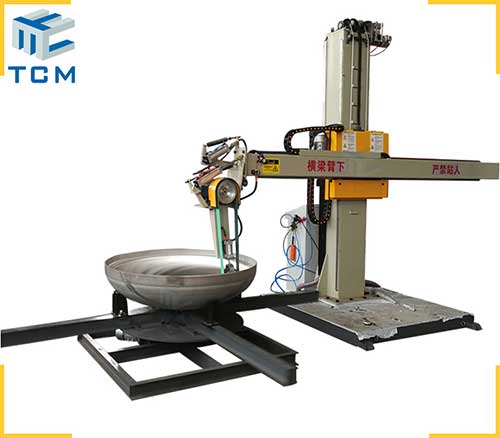 Automatic dished head polishing machine