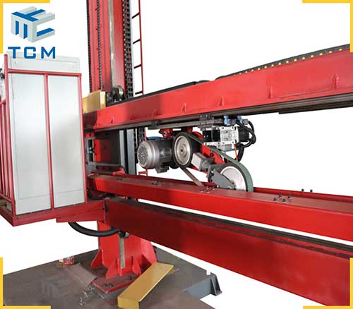 Automatic weld seam finishing machine for ss tank longitudinal welding seam removal and welding line polishing