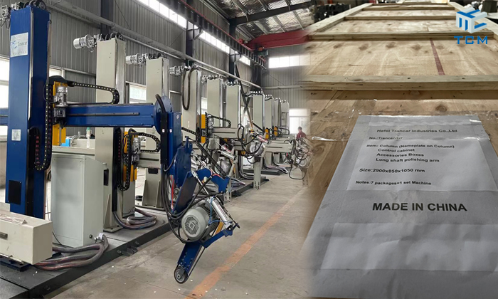 Trancar steel tank automatic polishing machine delivery