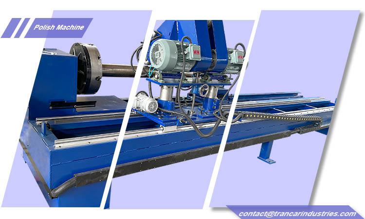 Steel cylinder rod round pipe exterior surface polishing machine delivery to Chile market