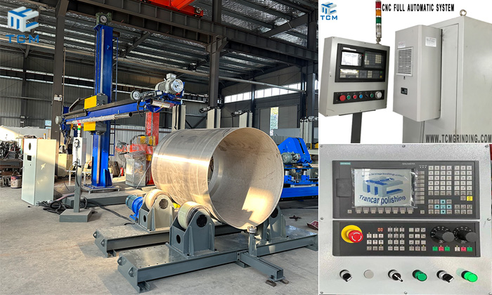 Steel tank vessel SIEMENS CNC full automatic polishing machine delivery to US market