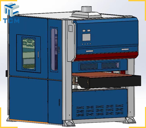 Metal sheets PLC automatic Sanding chamfering machine