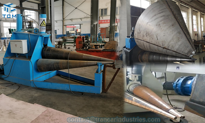 How to make steel cone with cone rolling machine auto cone roller?