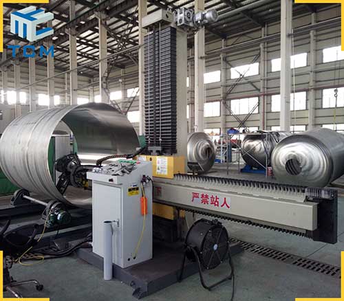 Stainless steel tank shell buffing automatic polishing machine