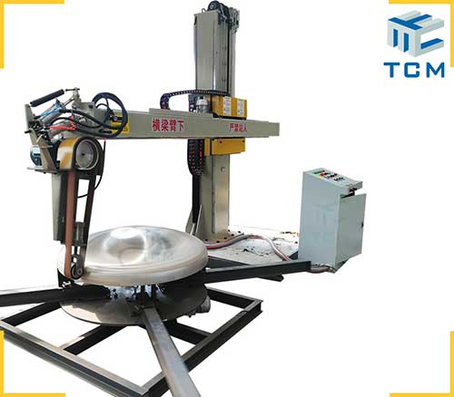 Steel Metal Tank Cap Outer Surface Automatic Polishing Machine