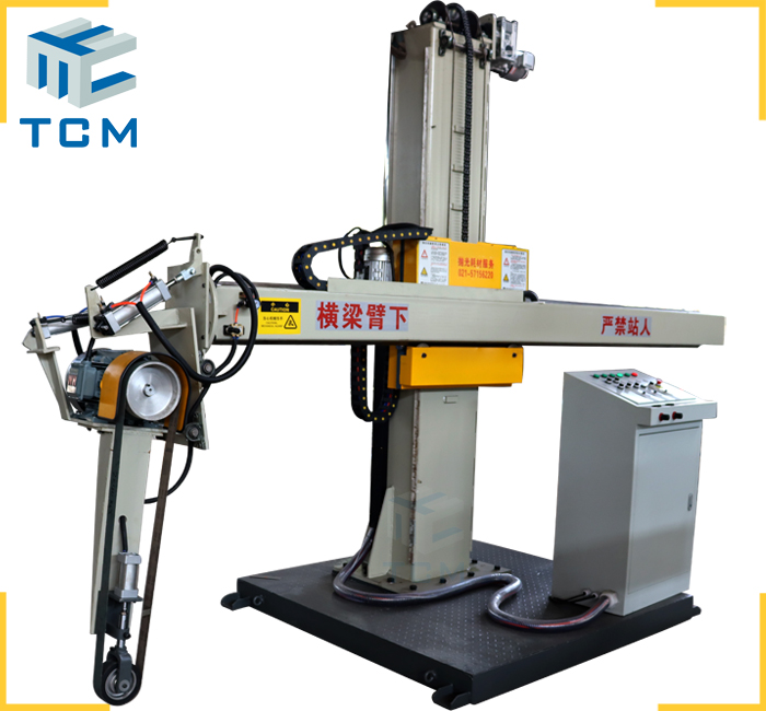 Steel tank cover polishing machine from Trancar Industries