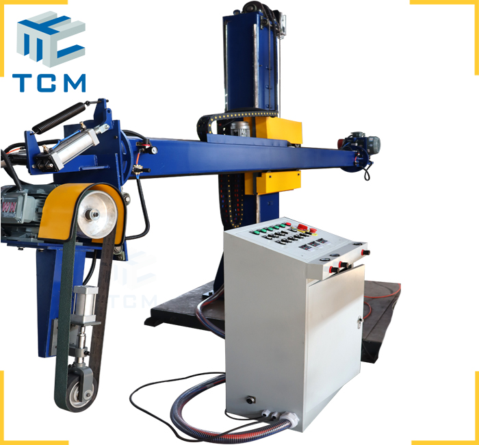 2 in 1 dual use automatic polishing machine for steel cylinder and tank cap surface grinding buffing