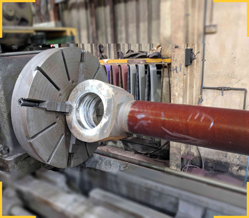 Hydraulic cylinder chromed rod grinding linishing machine