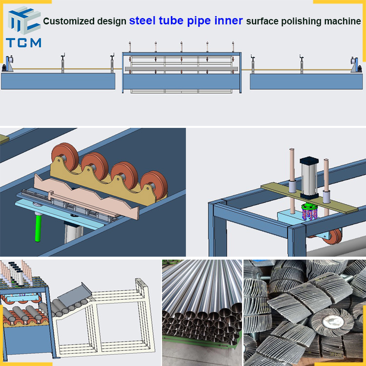 Steel sanitary tube inner polishing machine pipe polishing machine