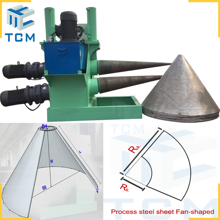 Steel cone hydraulic bending machine from Trancar Industries