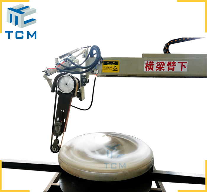 Steel dish end CNC polishing machine from Trancar manufacturer
