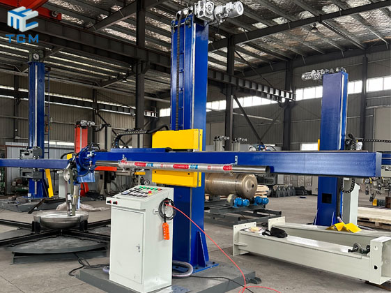 Steel tank cylinder surface automatic polishing grinding machine delivery to oversea market