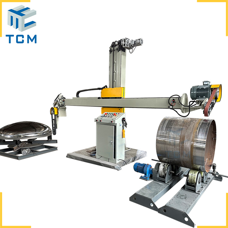 2 in 1 dual use steel tank vessel dished head semi-automatic polishing machine