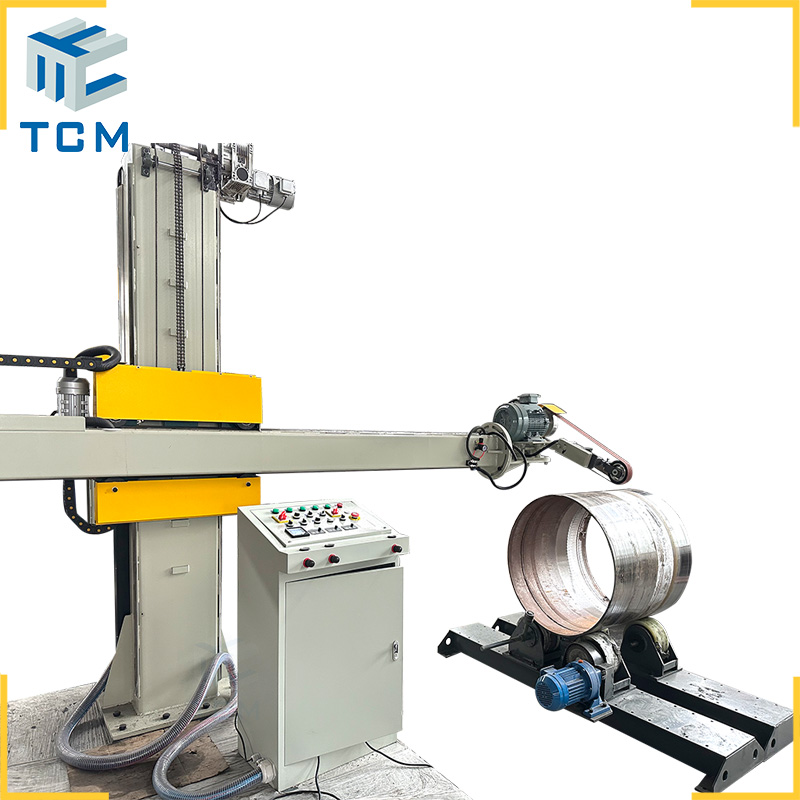 2 in 1 dual use steel tank vessel dished head semi-automatic polishing machine